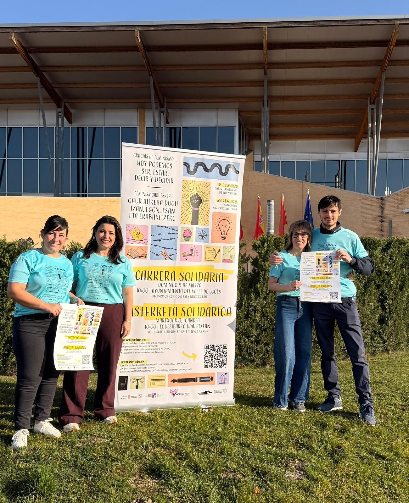 Cartel 8M - V Carrera Solidaria Valle de Egüés